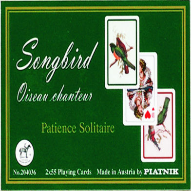 Songbird Patience / Solitaire ,Playing Cards Double Deck 