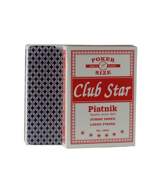 Club Star Poker Size Playing Cards Jumbo Index