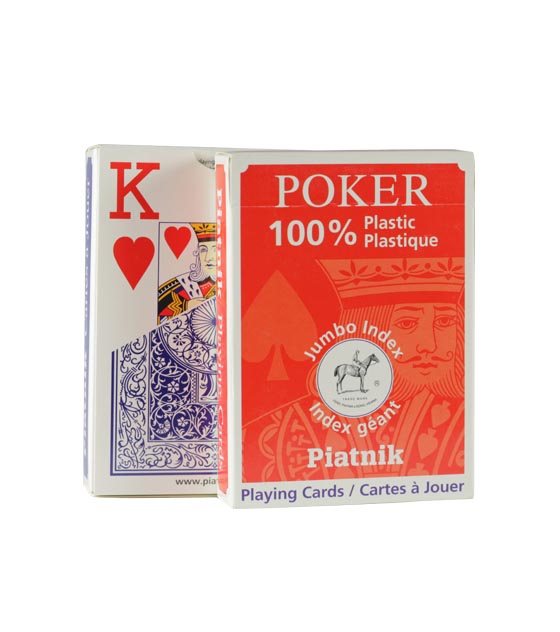 100% Piatnik Plastic Cards Jumbo index Single Deck