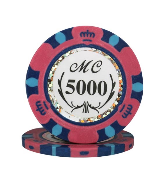 Monte Carlo clay chip pink (5000), roll of 25