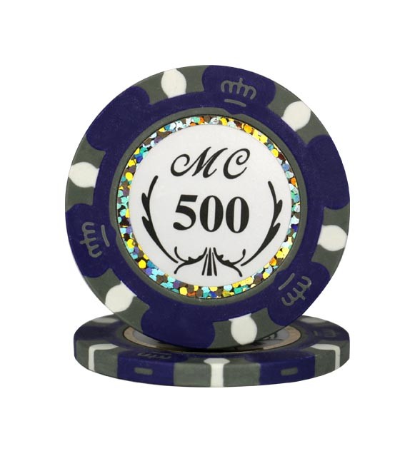 Monte Carlo clay chip purple (500), roll of 25