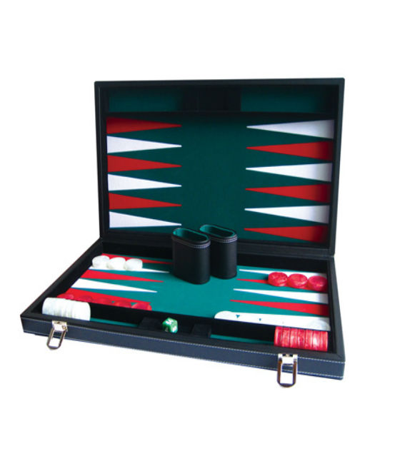 46 cm Leather look Backgammon set