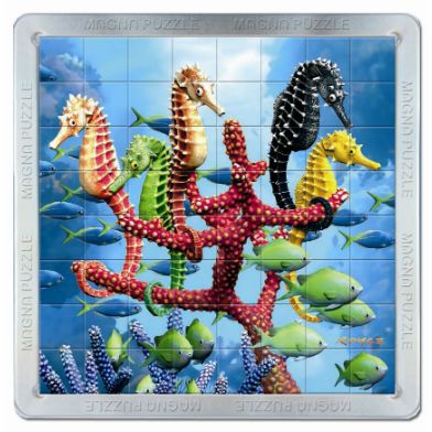 3D Magna Puzzle - Seahorses 64 Tiles